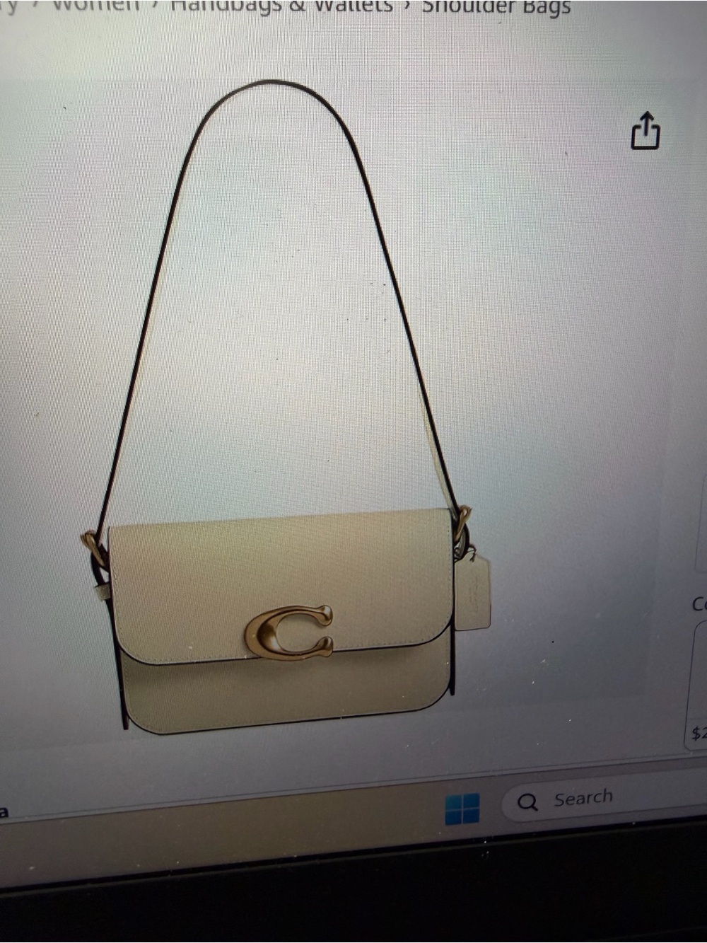 Coach Sage Shoulder Bag , Moonlight Cream color